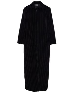 Mel Usine Arles Velvet Corduroy Coat - Black
