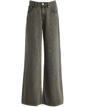 DL1961 Dl Aura Alex Baggy Wide Leg Low Rise Jeans - Grey