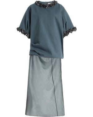 DIOTIMA Burro Beaded Cotton Top - Blue