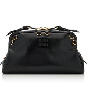 Miu Miu Caprice Leather Clutch - Black