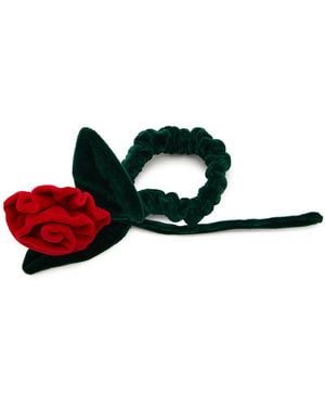 Pardo Hats Exclusive Riviera Rocío Cotton Velvet Scrunchie - Black