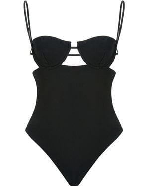 Ziah Dita Cup-detailed Cutout One Piece Swimsuit - Black