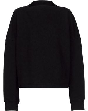 Alaïa Oversized Cotton Sweatshirt - Black