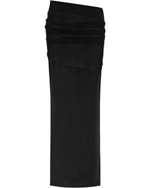 Alex Perry Asymmetric Power Mesh Mini Skirt - Black