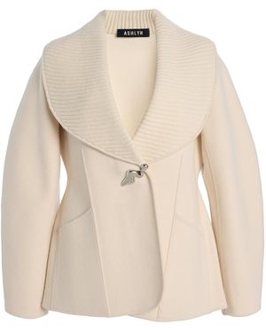 Ashlyn Aislinn Wool-Knit Jacket - Natural