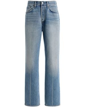 Agolde Lana Rigid Mid-Rise Straight-Leg Jeans - Blue