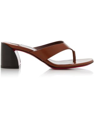 Christian Louboutin Janetonga 55Mm Leather Sandals - Brown