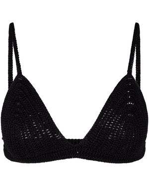 Heirlome Agnes Silk Bralette - Black