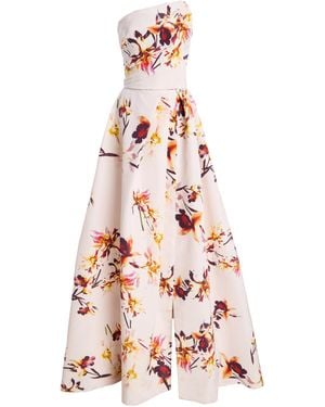 Monique Lhuillier Asymmetric Strapless Ball Gown - Pink