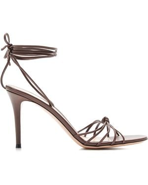 Gianvito Rossi Gwyneth Leather Sandals - Metallic