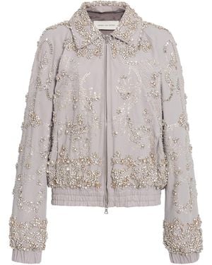 Dries Van Noten Vinnia Embroidered Cotton-Poplin Jacket - White