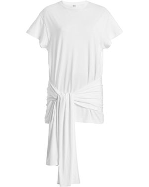 TOTEME Tie-Detailed Tencel Jersey T-Shirt - White