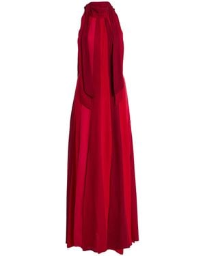 Rosie Assoulin Exclusive Car Wash Silk Chiffon Gown - Red