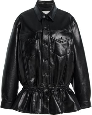 Agolde Rubik Leather Jacket - Black