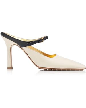 Bottega Veneta Cushion Lux Leather Mules - White