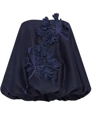 LEO LIN Leonie Applique Bustier Top - Blue