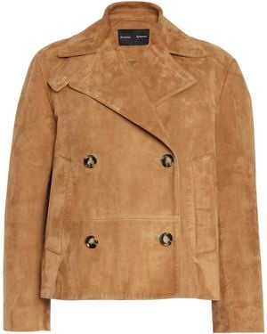 Proenza Schouler Nola Suede Jacket - Brown