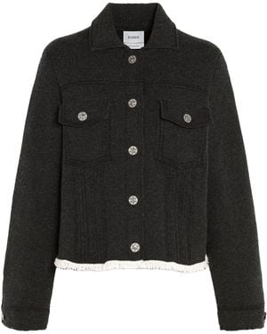 Barrie Pleated Cashmere Jacket - Black