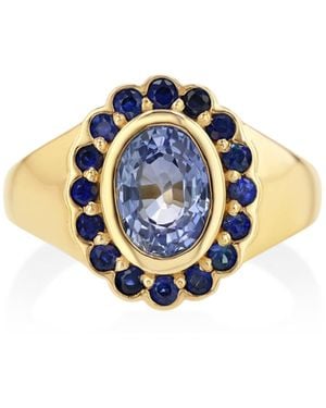 Real Fine Studio 14K Heirloom Signet - Blue