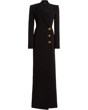 Zuhair Murad Tailored Cady Tuxedo Maxi Dress - Black