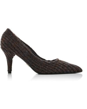 Prada Knit Wool Pumps - Black