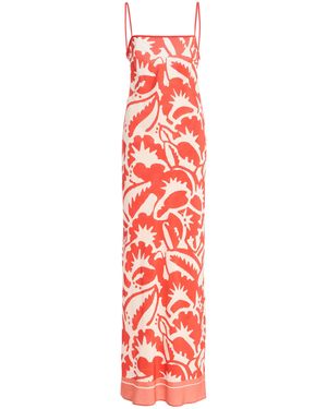 SIR. Exclusive Scarf-Detailed Silk Crepe De Chine Maxi Dress - Red