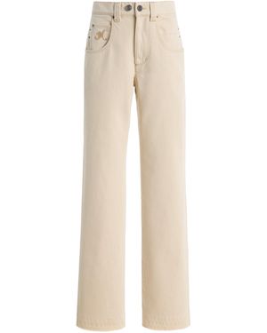 Isabel Marant Jeyda Rigid Mid-Rise Straight-Leg Jeans - Natural