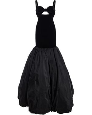 The New Arrivals Ilkyaz Ozel Exclusive Stellise Velvet Maxi Dress - Black