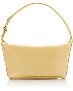 Bottega Veneta Knot Baguette Leather Shoulder Bag - Yellow