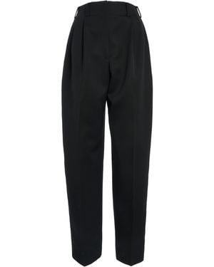 Givenchy Double-Pleated Low-Waisted Wool Trousers - Black