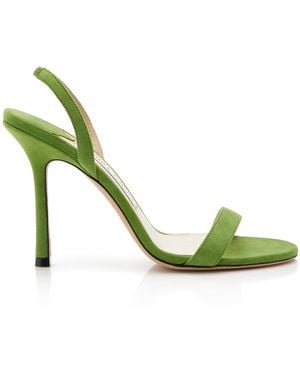 Jimmy Choo Jenn Suede Sandals - Metallic