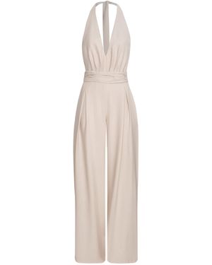 ANDRES OTALORA Resplandores Jersey Halter Jumpsuit - White