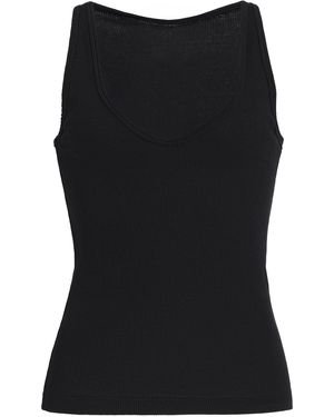 All Three Claire Ribbed Tank Top - Black