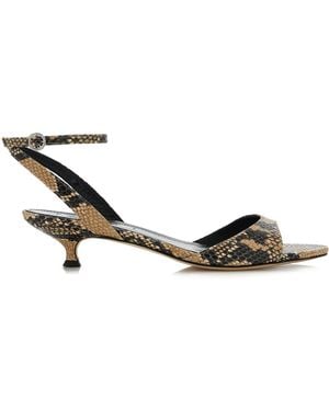 Aeyde Zelia Snake-Printed Leather Sandals - Multicolour