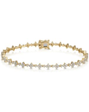 EF Collection Fleur 14K Diamond Eternity Bracelet - Metallic