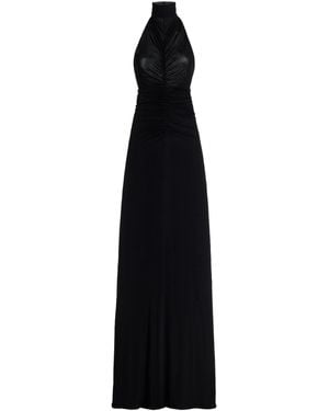 Atlein Ruched Halter-neck Gown - Black