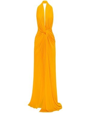 Alex Perry Halter Twist Gown - Yellow