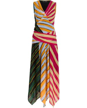 Proenza Schouler Judd Printed Silk-Blend Dress - White