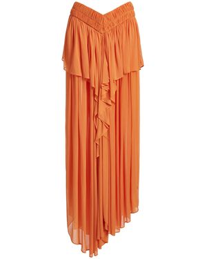 Christopher Esber Oniro Fluted Maxi Skirt - Orange