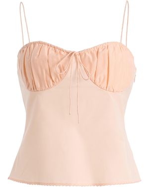 Posse Exclusive La Isla Willow Cotton-Silk Camisole Top - Pink