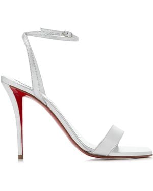 Christian Louboutin Miss Z 100mm Leather Sandals - White
