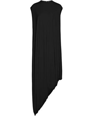 Tom Ford Impossible Draped Crepe Jersey Long Top - Black