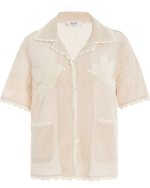 Sea Sally Crocheted Cotton Shirt - White