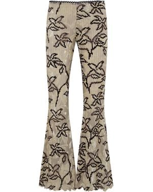 Siedres Jeslynn Velvet Flared Trousers - Multicolour