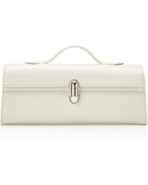 SAVETTE Slim Symmetry Leather Pochette - Natural