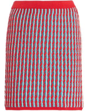 Escvdo Mito Knit Cotton Mini Skirt - Red
