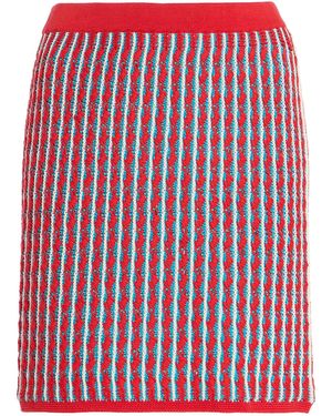 Escvdo Mito Knit Cotton Mini Skirt - Red