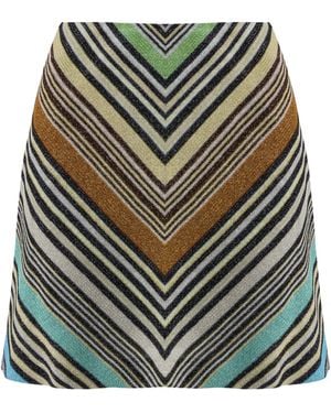 Missoni Chevron Knit Mini Skirt - Grey