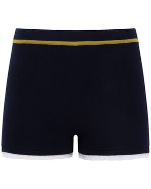 Siedres Sou Knitted Mini Shorts - Blue