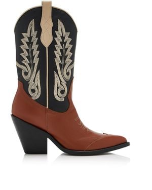 Johanna Ortiz Alma Latina Leather Boots - Black